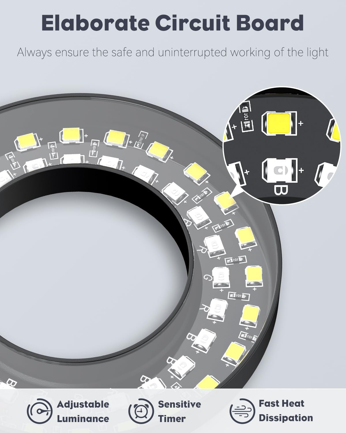 6 W LED Aquarium Light for 1 to 5 Gallon Fish Tanks Clip on Fish Tank Light USB Moving Aquarium Lamp with Full Spectrum Dimmable White Blue Red Green Lights with Timer (Adapter Not Included)
