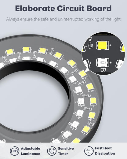 6 W LED Aquarium Light for 1 to 5 Gallon Fish Tanks Clip on Fish Tank Light USB Moving Aquarium Lamp with Full Spectrum Dimmable White Blue Red Green Lights with Timer (Adapter Not Included)
