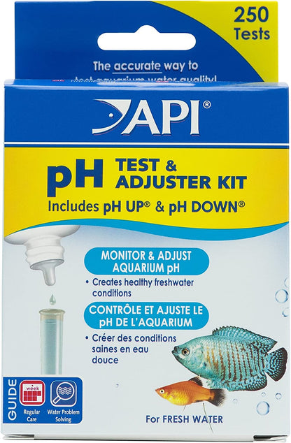 Ph TEST & ADJUSTER KIT 250-Test Freshwater Aquarium Water Ph Test and Adjuster Kit