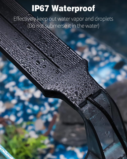 8 W Aquarium LED Light 8.2 Inch 24/7 Fish Tank Light with Full Spectrum Brilliant White Blue Red Green Lights Multi-Colored Leds with D/N Mode Single Color Effects Timer & Adjustable Brightness