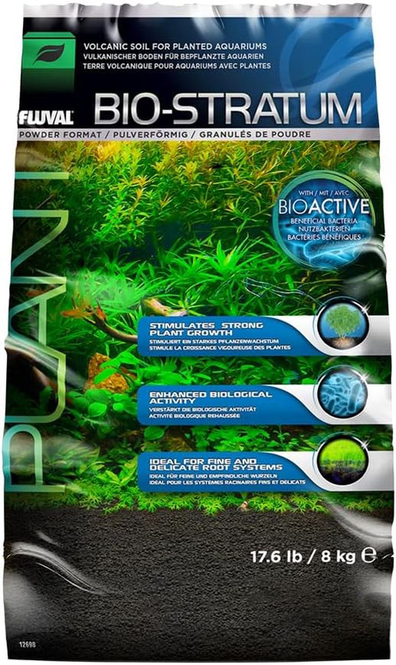 12698 Natural Mineral-Rich Volcanic Soil Bio Stratum for Planted Tanks, 17.6 Lbs. - Aquarium Substrate for Healthy Plant Development, Growth, and Color