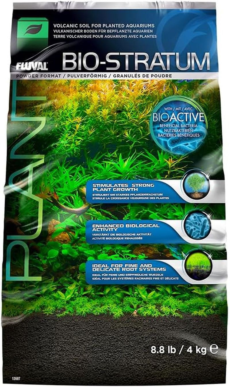 12697 Natural Mineral-Rich Volcanic Soil Bio Stratum for Planted Tanks, 8.8 Lbs. - Aquarium Substrate for Healthy Plant Development, Growth, and Color