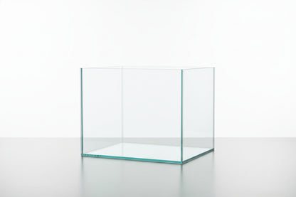 10 Gallon Ultra Clear Glass Fish Tank, Rimless Low Iron Aquarium for Betta/Nano/Goldfish/Snail/Shrimp, Big Fish Tank & Cover Set & Feeding Ring & Cleaning Tools