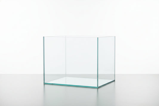 10 Gallon Ultra Clear Glass Fish Tank, Rimless Low Iron Aquarium for Betta/Nano/Goldfish/Snail/Shrimp, Big Fish Tank & Cover Set & Feeding Ring & Cleaning Tools